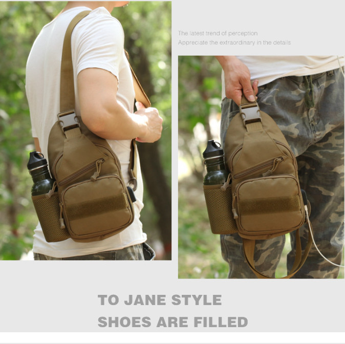 Men Backpack Tactical Sling Shoulder Bag Molle Travel Chest Pack Outdoor Hiking.