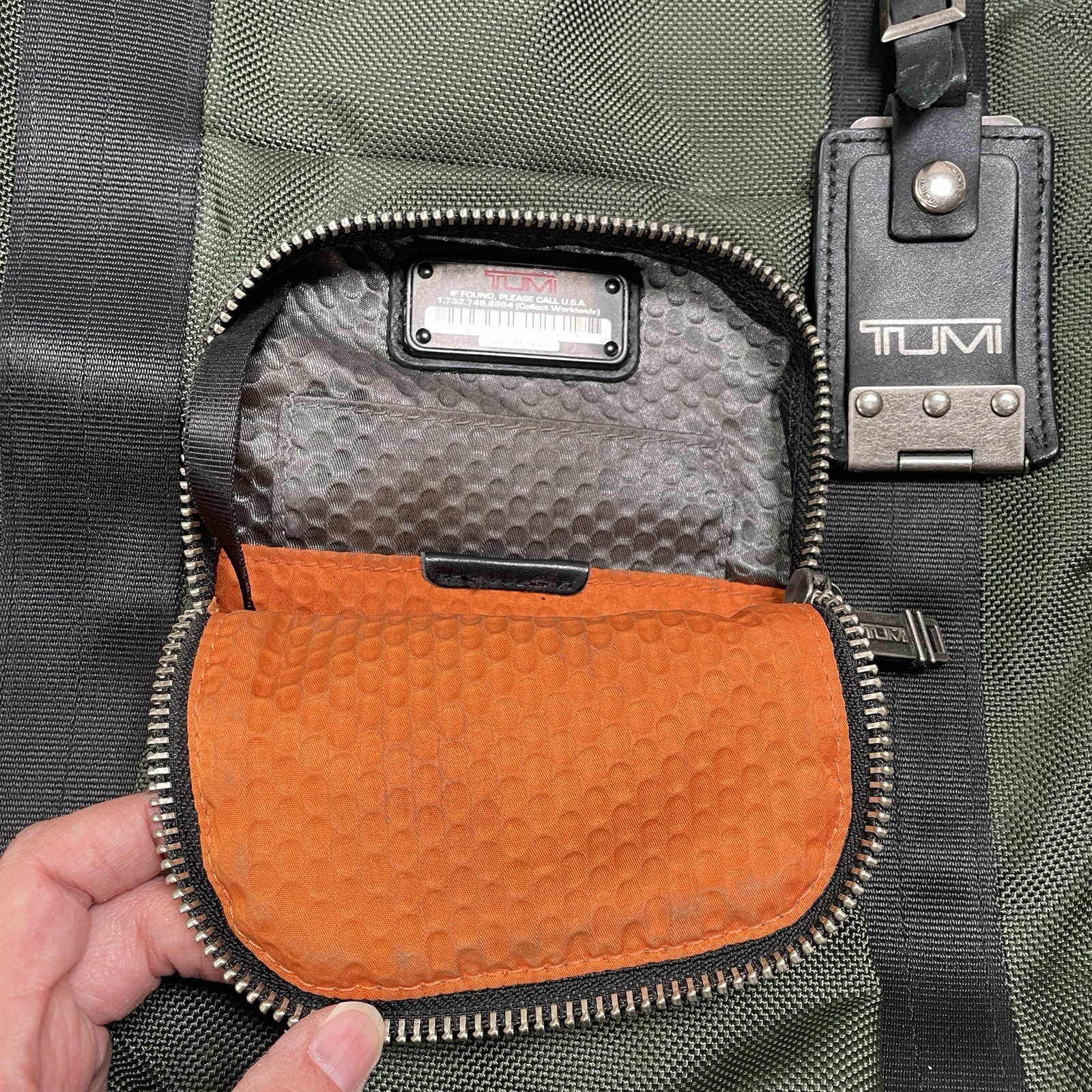 Tumi Alpha Bravo Lejeune 2 Way Backpack – 22380SPH – Green **Flaw Read**