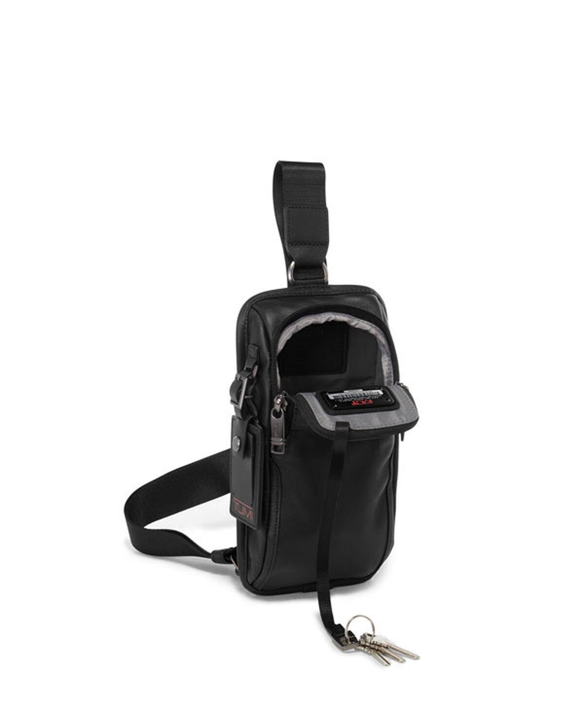 NEW TUMI Alpha Bravo Compact Sling Bag Black Ballistic Nylon Crossbody