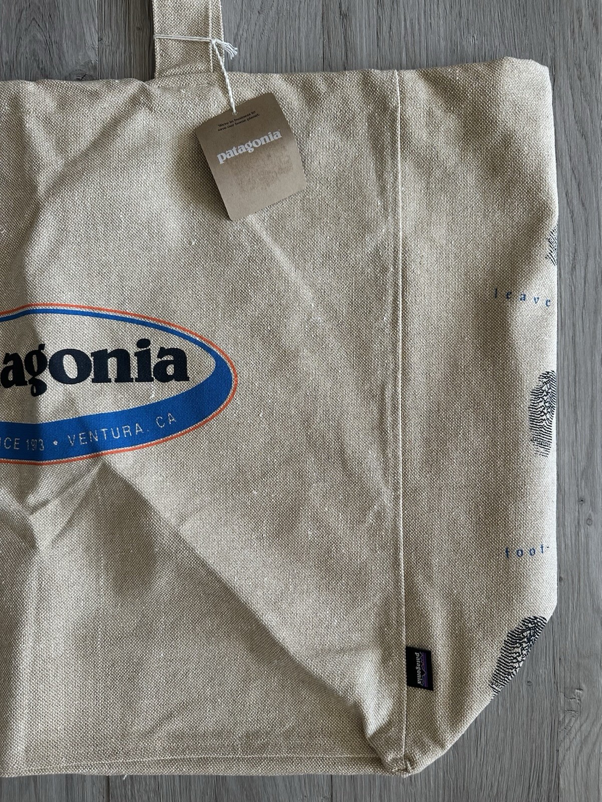 Patagonia Tote Bag Extra Large Save Our Home Planet Canvas Eco Beach Grocery NWT