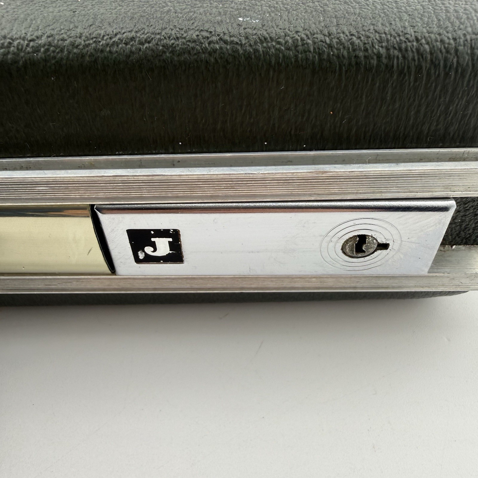 Samsonite Vintage Hard Briefcase Dark Green Leather No Keys 18.5 in