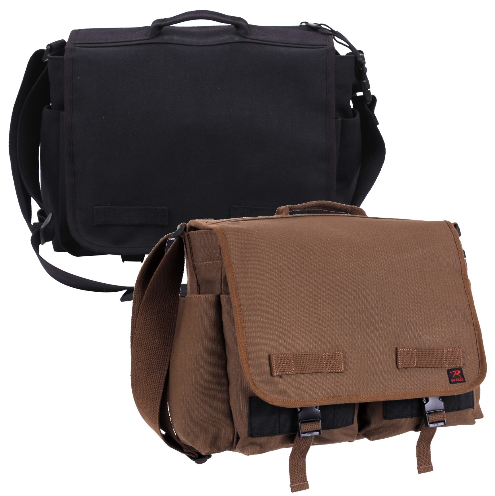 Black or Brown Concealed Carry Messenger Bag – Rothco Undercover CCW Canvas Bags