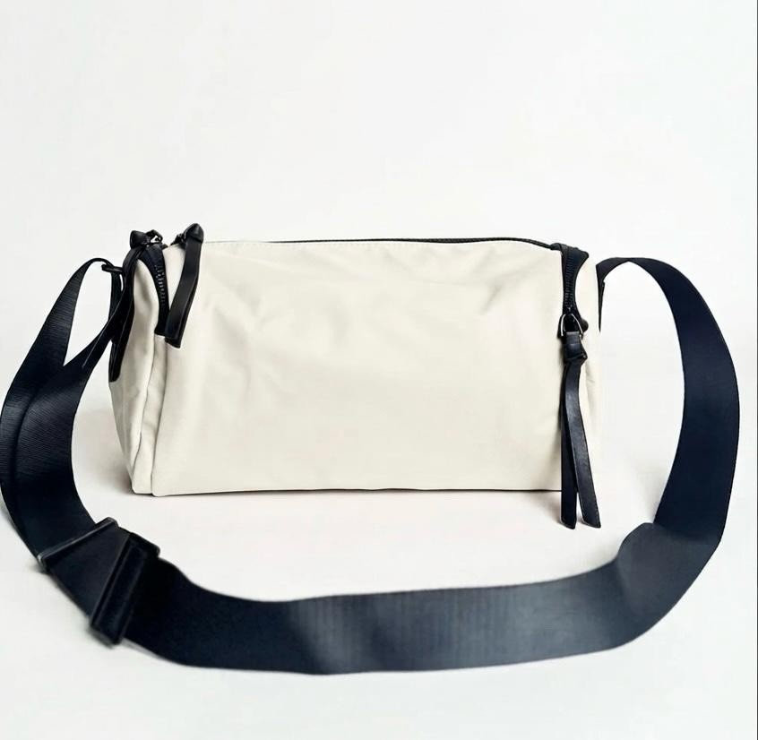 Men’s Off White Crossbody Shoulder Bag Waterproof Messenger Travel Sling Bag