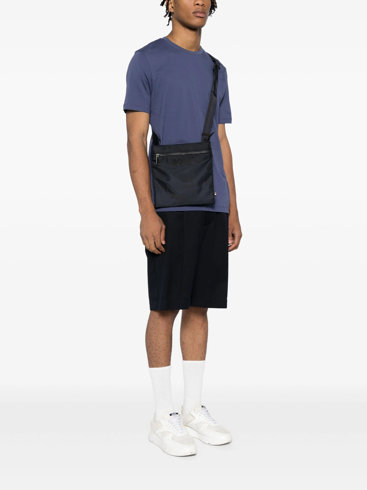 HUGO BOSS CATCH Logo Envelope Crossbody BAG in MIDNIGHT BLUE