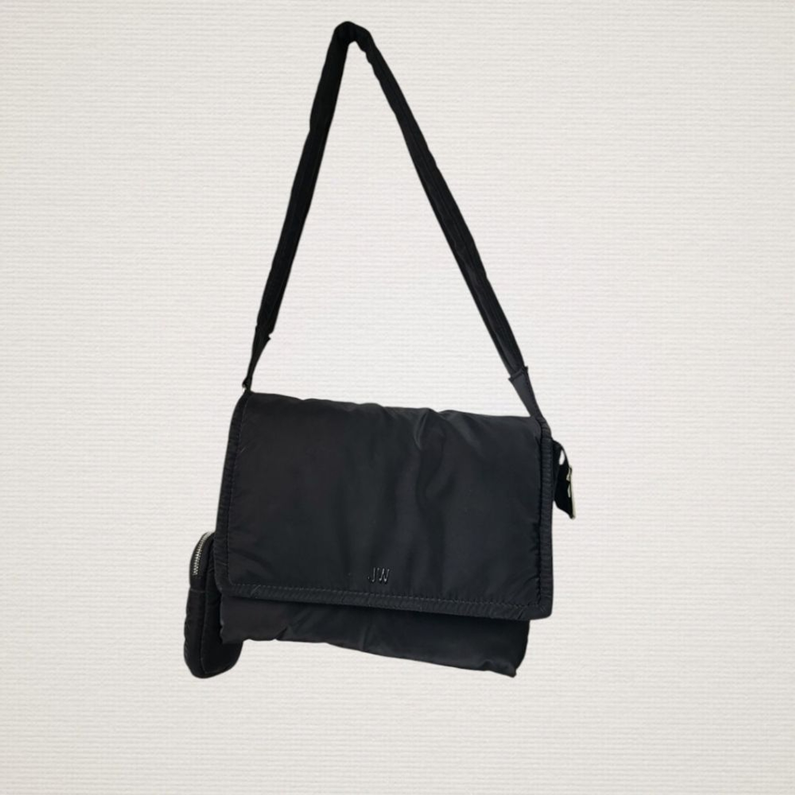 Jason Wu Black Crossbody Messenger Microfiber Bag Purse Flap Shoulder Unisex