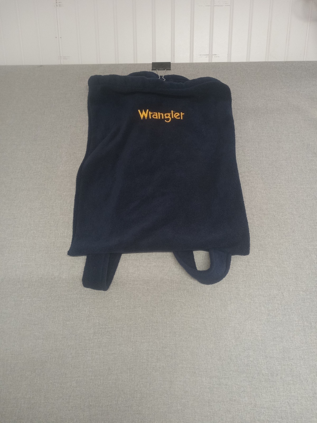 WRANGLER Fleece Bag Shoulder Straps and Drawstring 18.5″x13.5″ Navy & Yellow