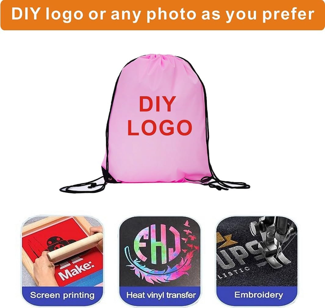 Drawstring Backpack Bulk 20 Packs Draw String Bags for Gym Sports Trip Pedest…