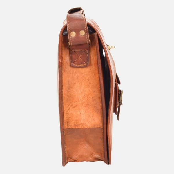 Only Pure Goat Leather Vintage Basic Laptop Messenger Briefcase Satchel New Bag