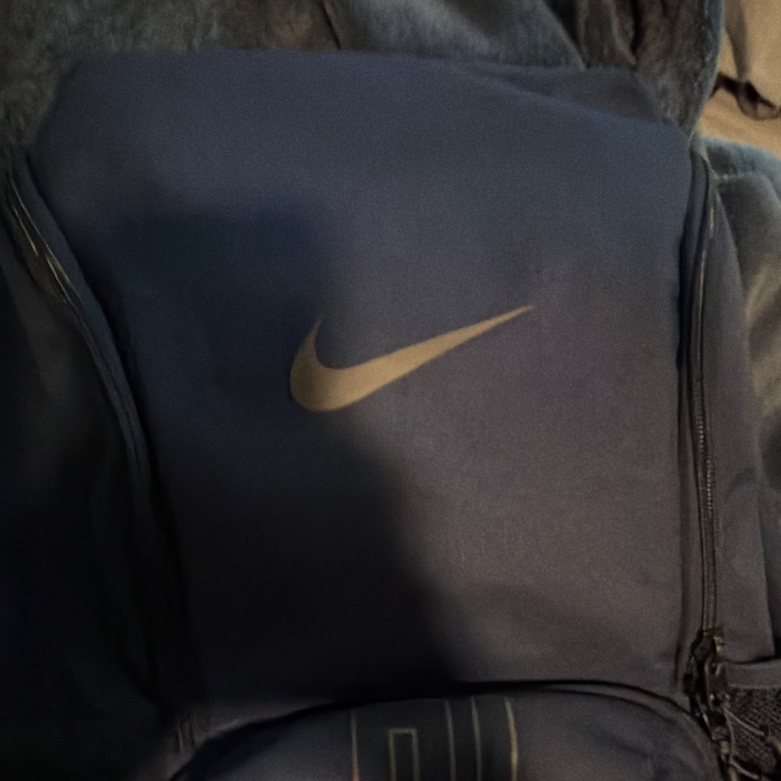 Nike Elite Unisex Backpack Blue/Black Zip Closure Bottle Pocket Adjustable Strap