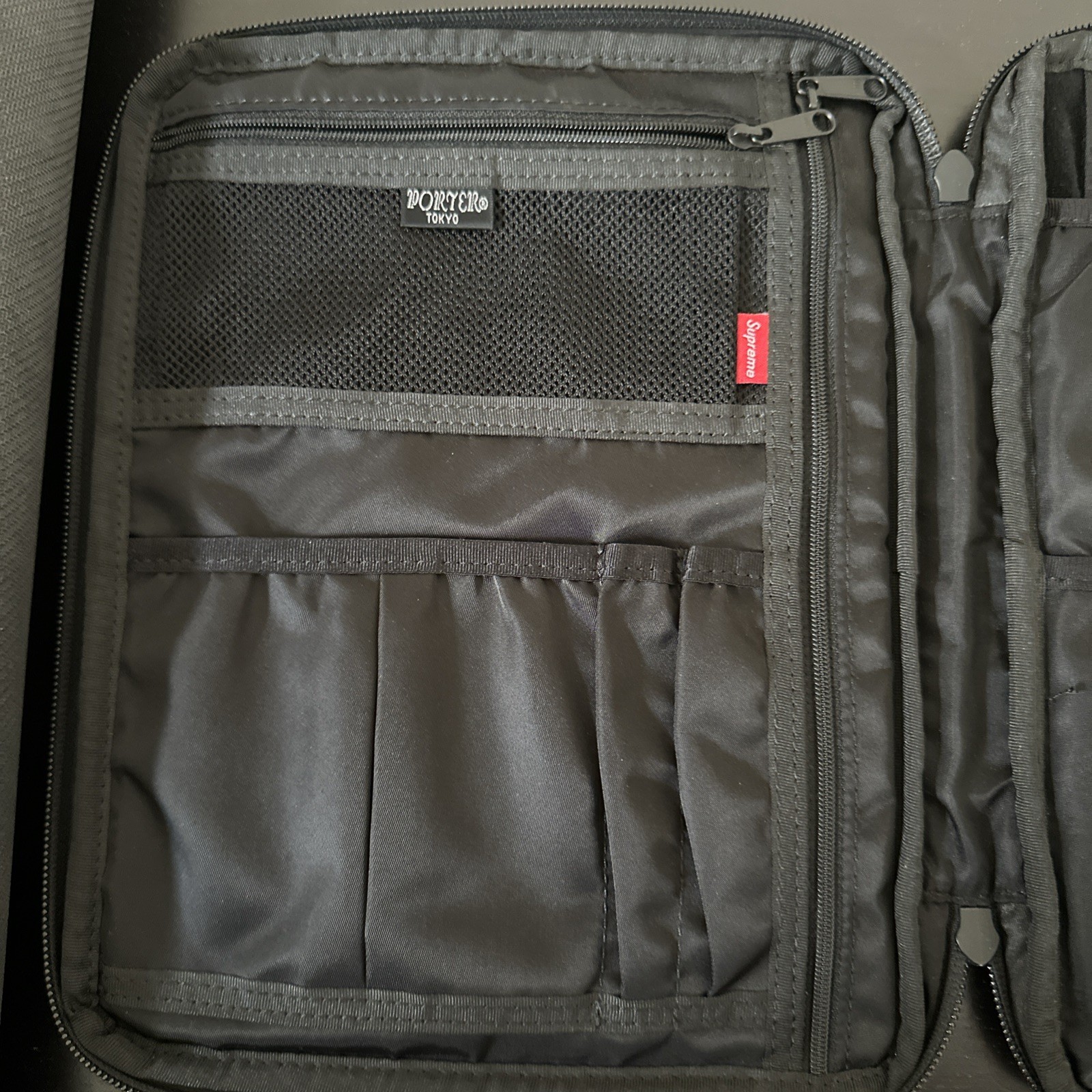 Supreme × PORTER 2012AW iPad Case Black Clutch Bag Pouch JAPAN MADE YOSHIDA & Co
