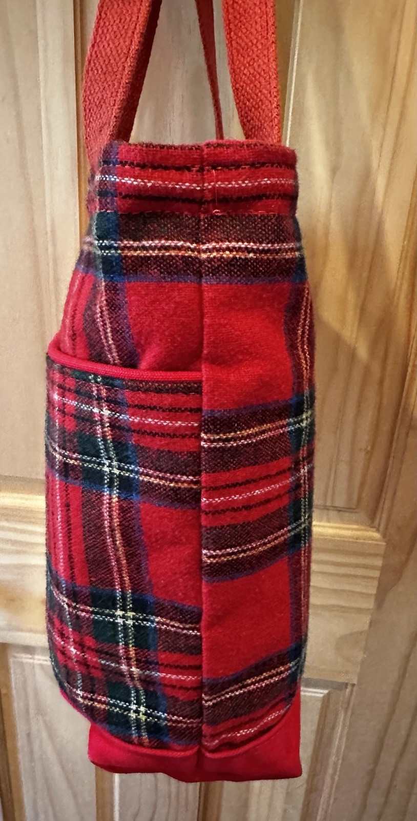 VTG LL Bean Boat & Tote Bag men Tartan Red Plaid 70’s Chris-craft Boat L@@K