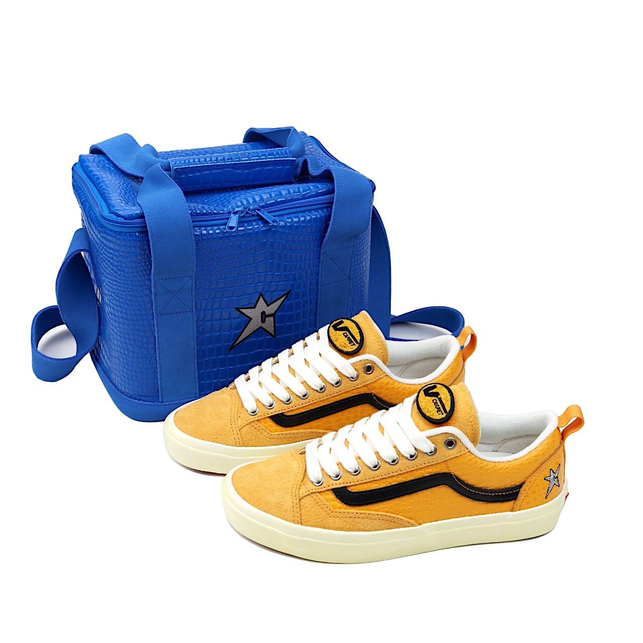 Carpet Company x Vans Leather Lunchbox / Cooler BLUE Croc Skin RARE COLLAB 🔥NWT