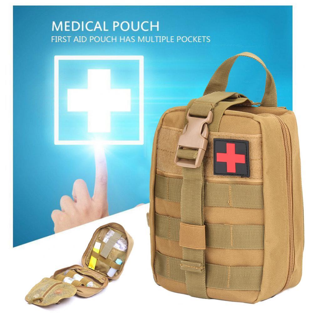 Tactical Molle EDC Pouch First Aid Medical Supplies Pack for Outdoor Activities