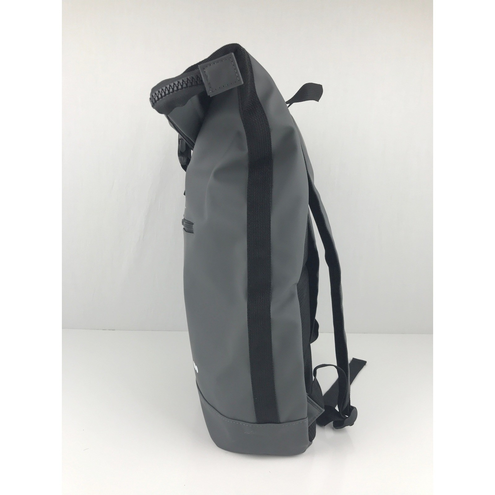 DSM Firmemich Roll Top Backpack Dark Gray Water Resistant Laptop Bag NWT