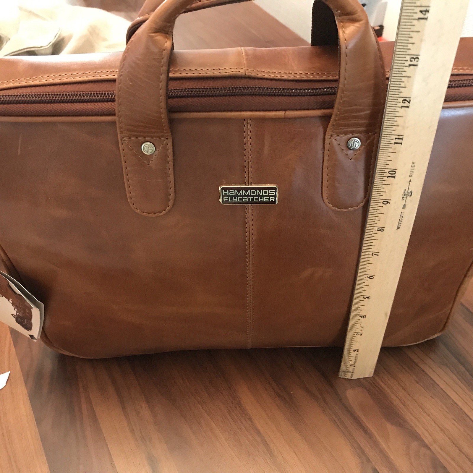 Hammonds Flycatcher Brown Leather Laptop Carry Case Bag