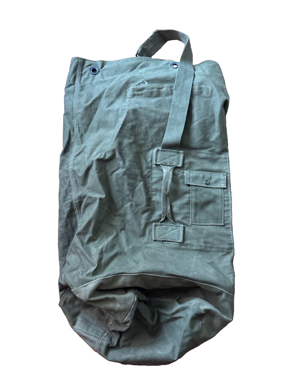 Vintage USGI Canvas Duffle Bag Olive Drab Green US Military Sea Bag
