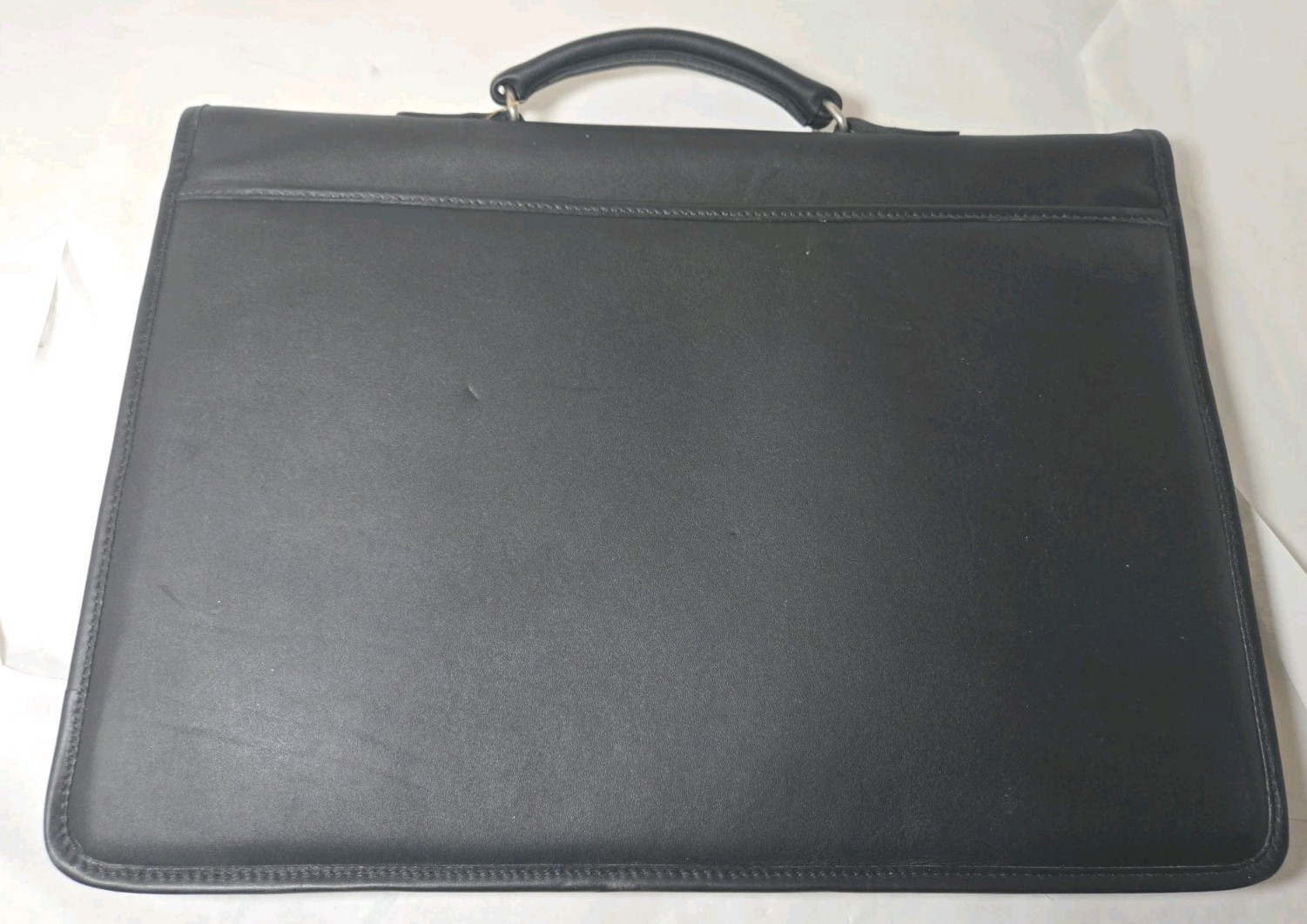 Jack Georges Black Leather Briefcase Laptop Bag – United Brotherhood Carpenters