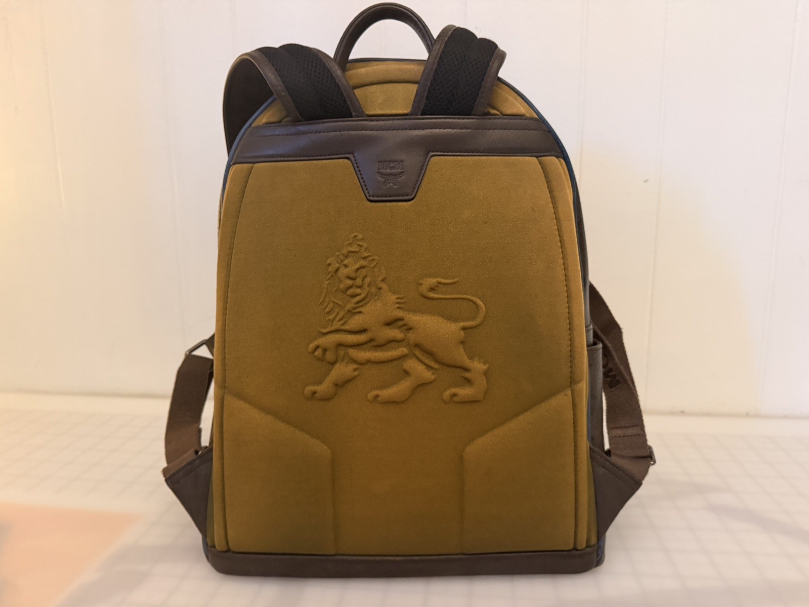 RARE MCM Backpack Embossed Chocolate Brown No Flaws Limited 100% Authentic ￼
