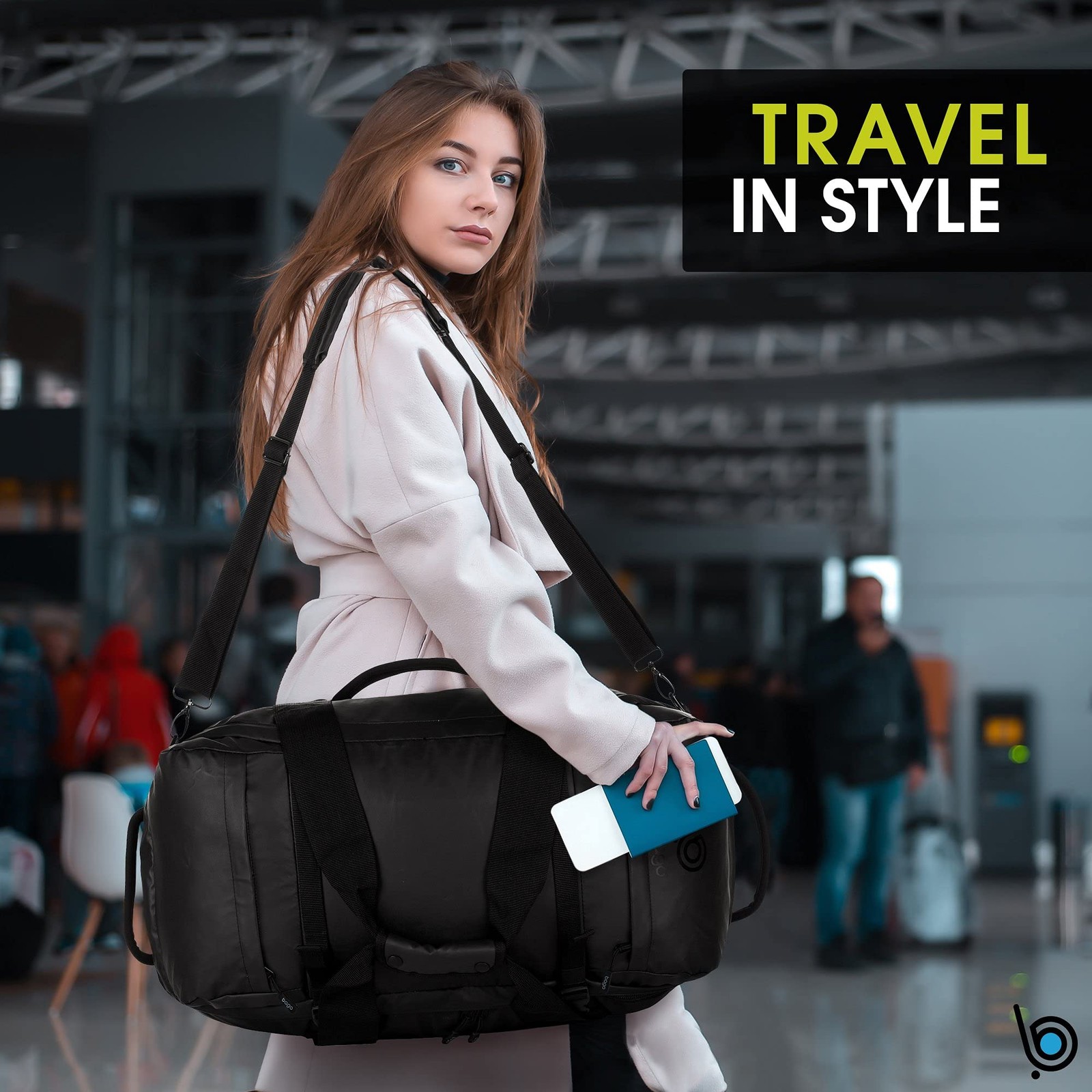 Waterproof Duffel Bag Backpack 53L – 3 Way Travel for Camping Gear