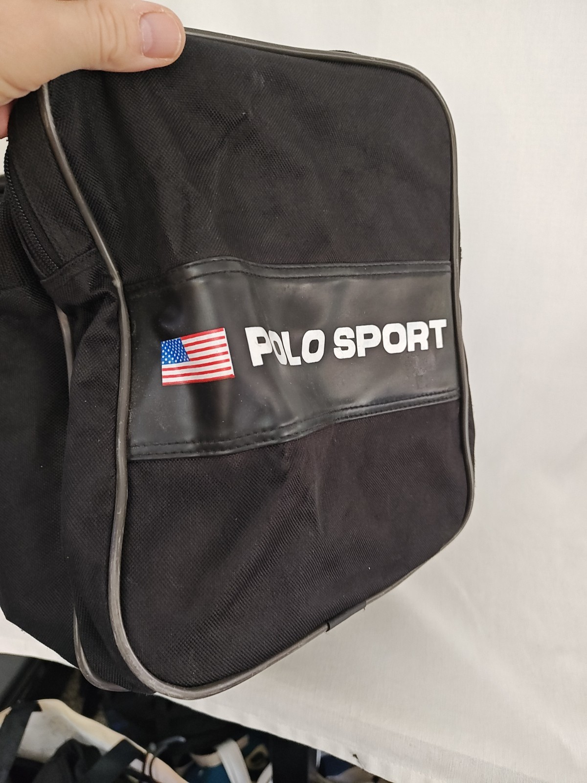 Vintage Polo Sport Ralph Lauren Duffle Bag Royal Blue Double Handles Luggage