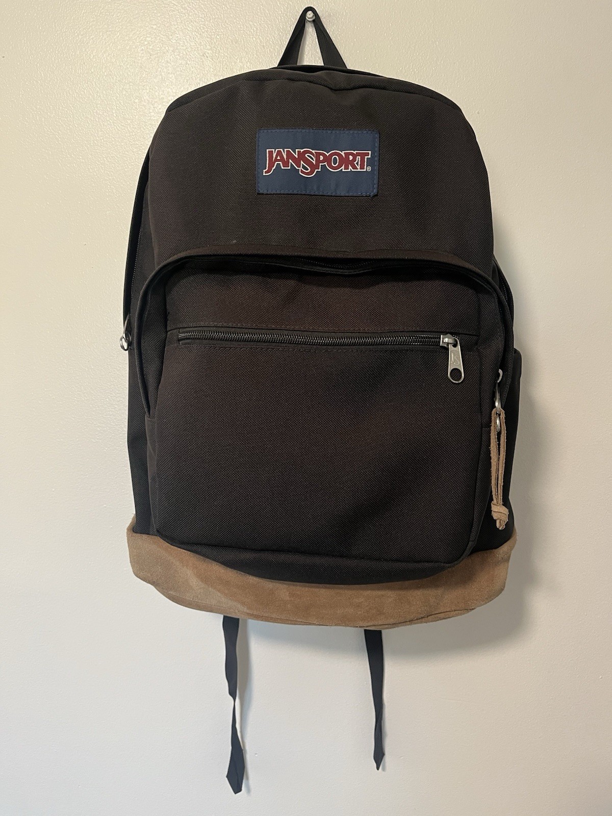 JanSport Black Brown BPack Zip Closure Padded Shoulder Strap Classic Indonesia