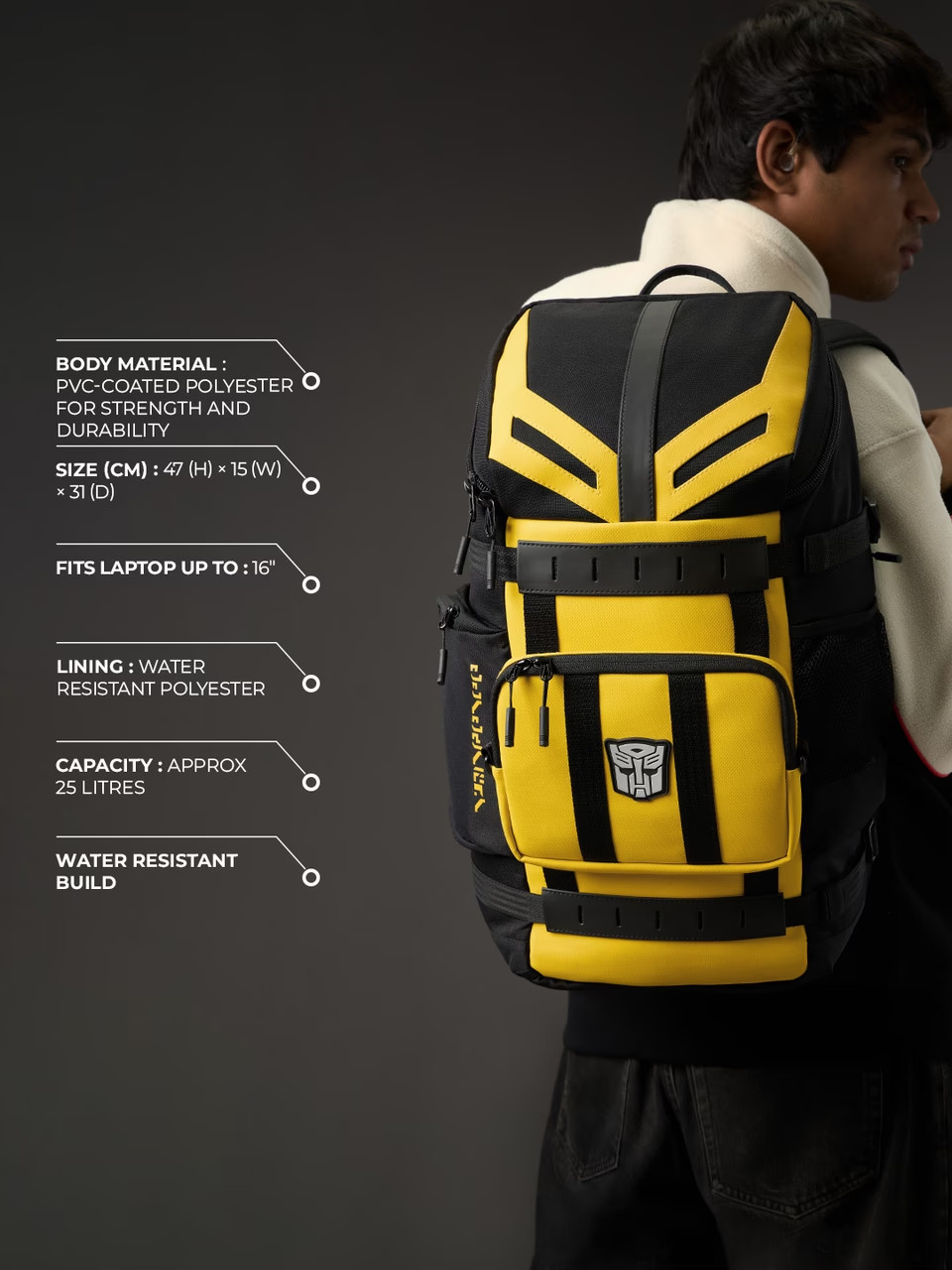 Transformer Bumblebee Tactical Utility Backpack – Premium Luggage Bag 2026