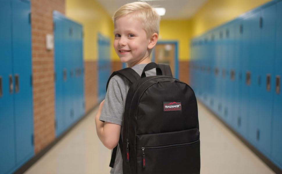 Trail maker Classic 17 inch Backpacks with Adjustable Padded Straps | School …