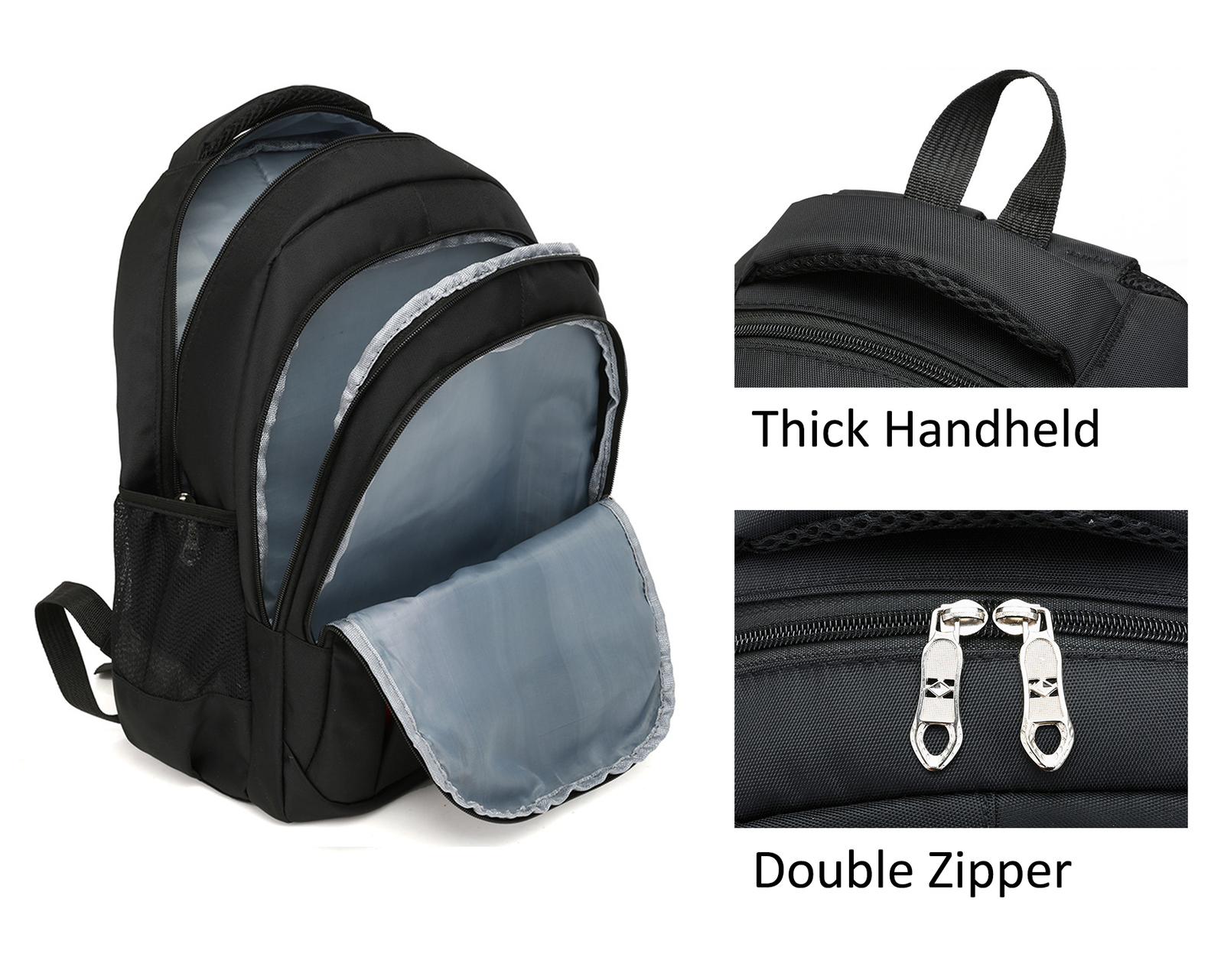 Men’s Waterproof Backpack Laptop Bag for Work Travel School USB Charging Port
