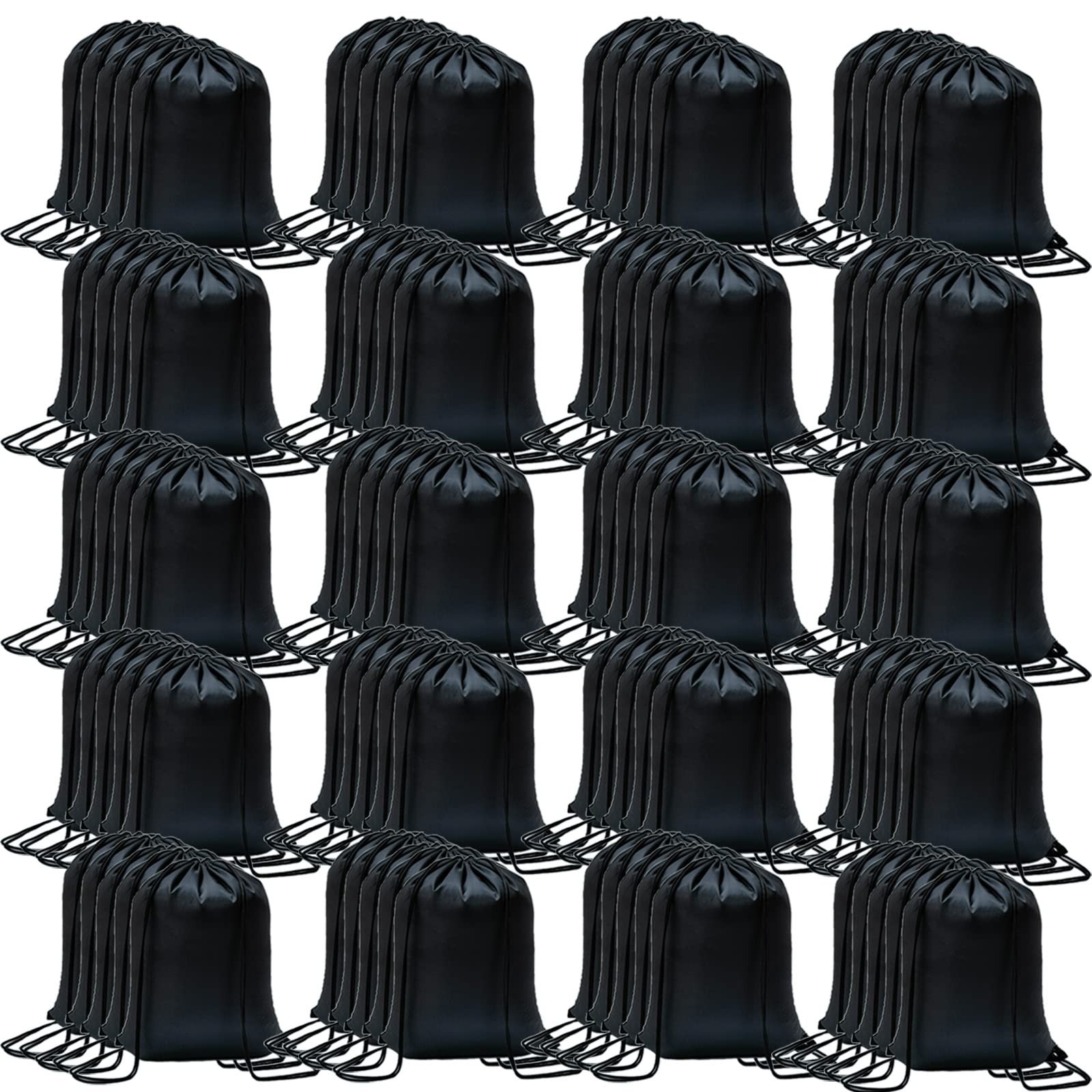 100 Pack Drawstring Backpack Bulk Drawstring Bags Cinch Sack for Gym, Yoga, S…