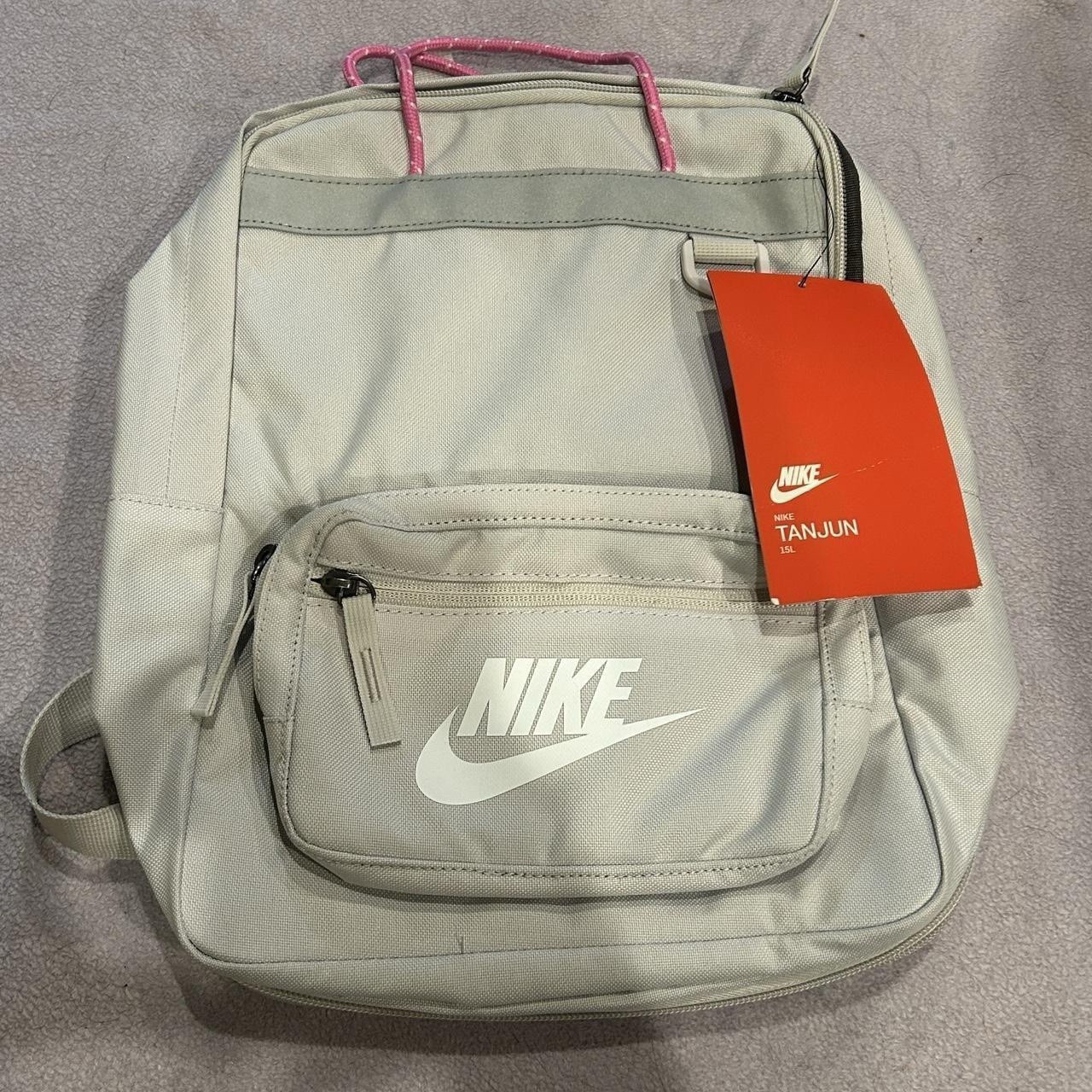 NWT Nike Tanjun Backpack Light Gray. New With Tags. Multiple Pockets BTS