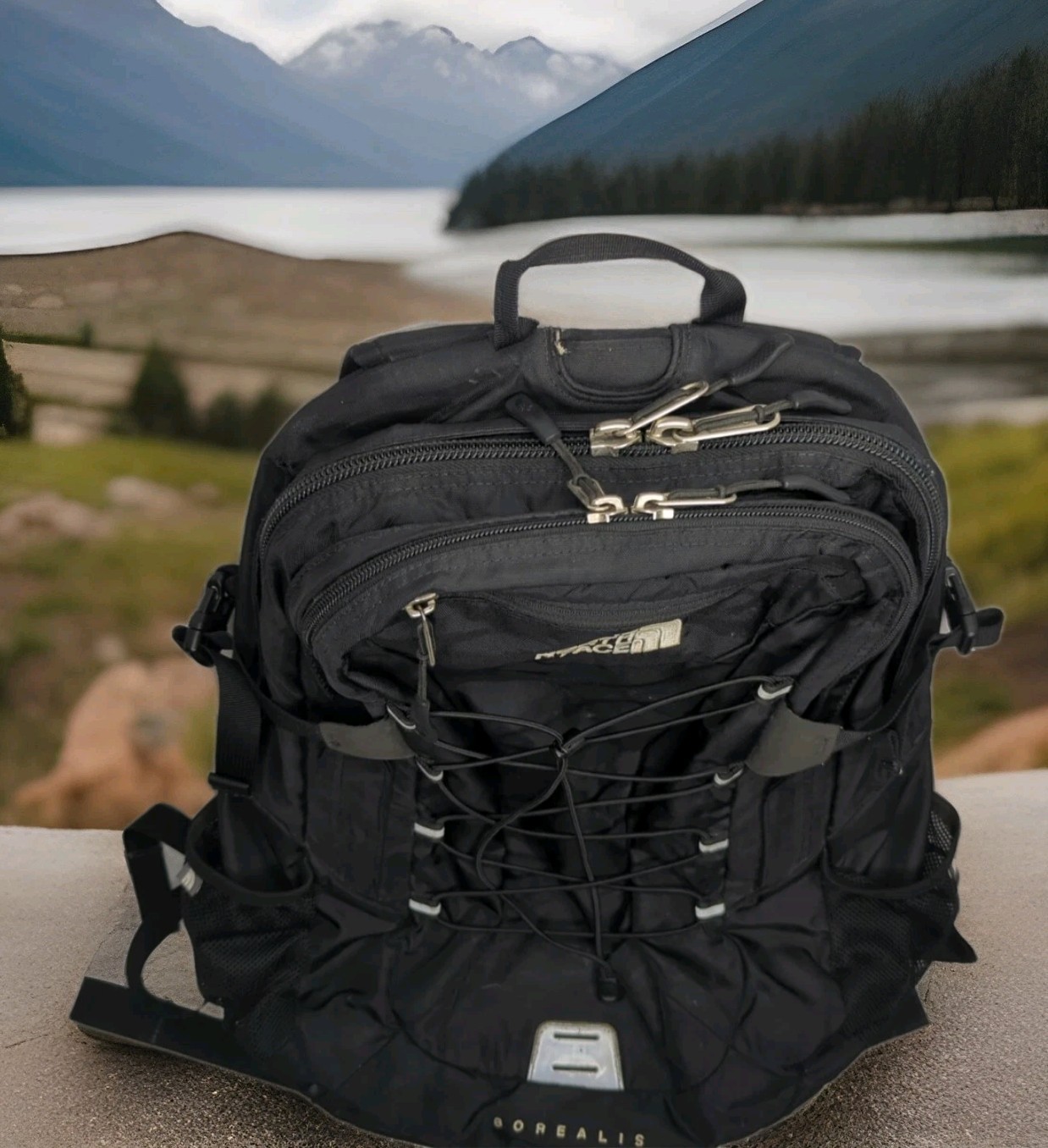 The North Face Backpack Classic Borealis Blac School Bag Hiking Camping Day Pack