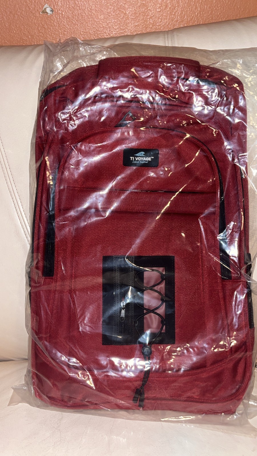 Ti Voyage Island Backpack Red: School Laptop Daypack Outdoor