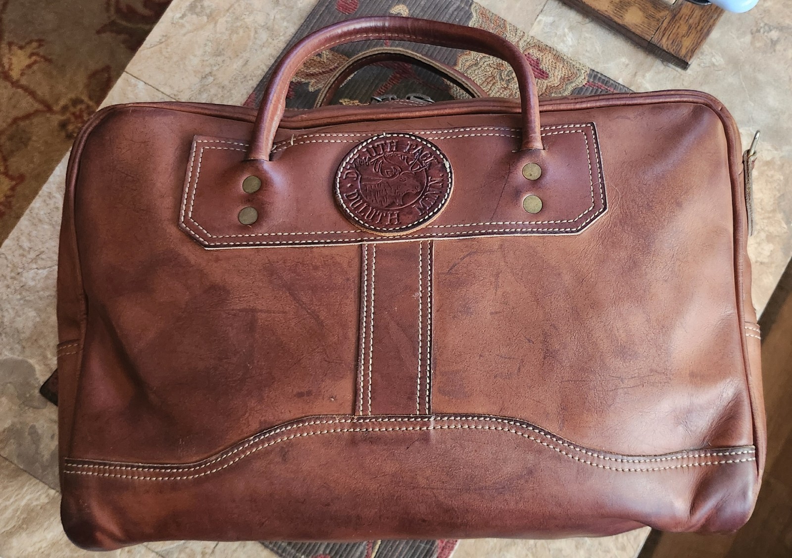 Duluth Pack Brown Leather Computer Briefcase, Retail: $535