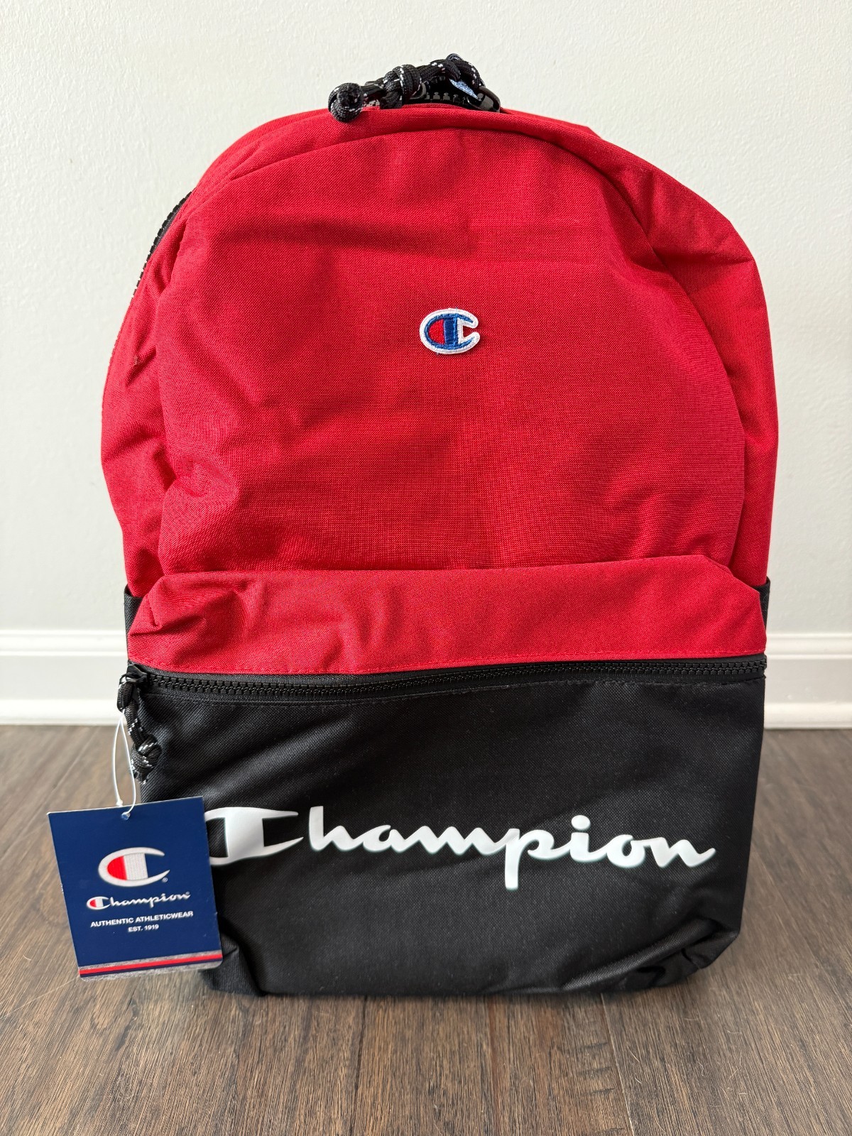 Champion Manuscript Backpack – Bright Red / Black – New With Tags (CHF1000-620)