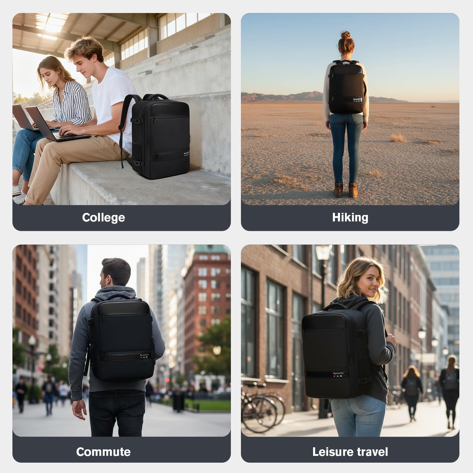 Suitcase-style Laptop Backpack, 25L / 35L Practical Travel Bag for Work, Leis…