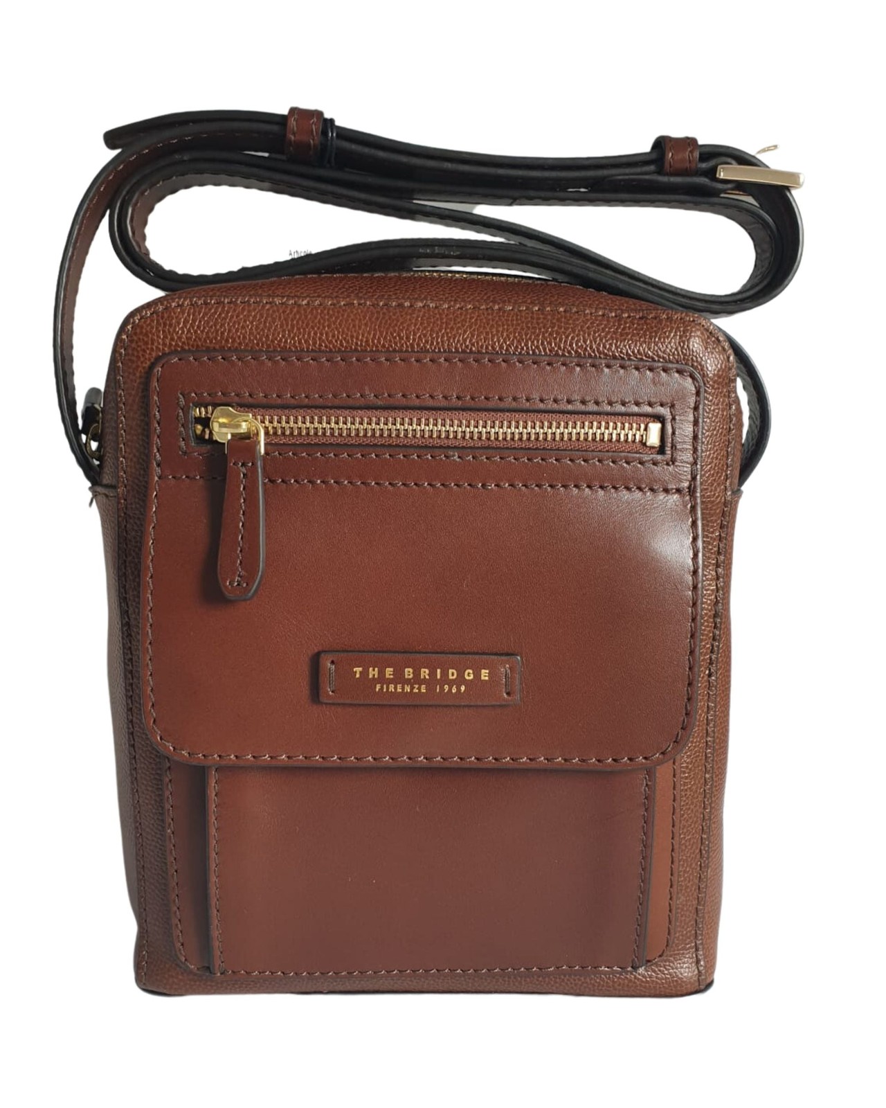 The Bridge 453122Ag Men’s Brown Leather Crossbody Bag Purse