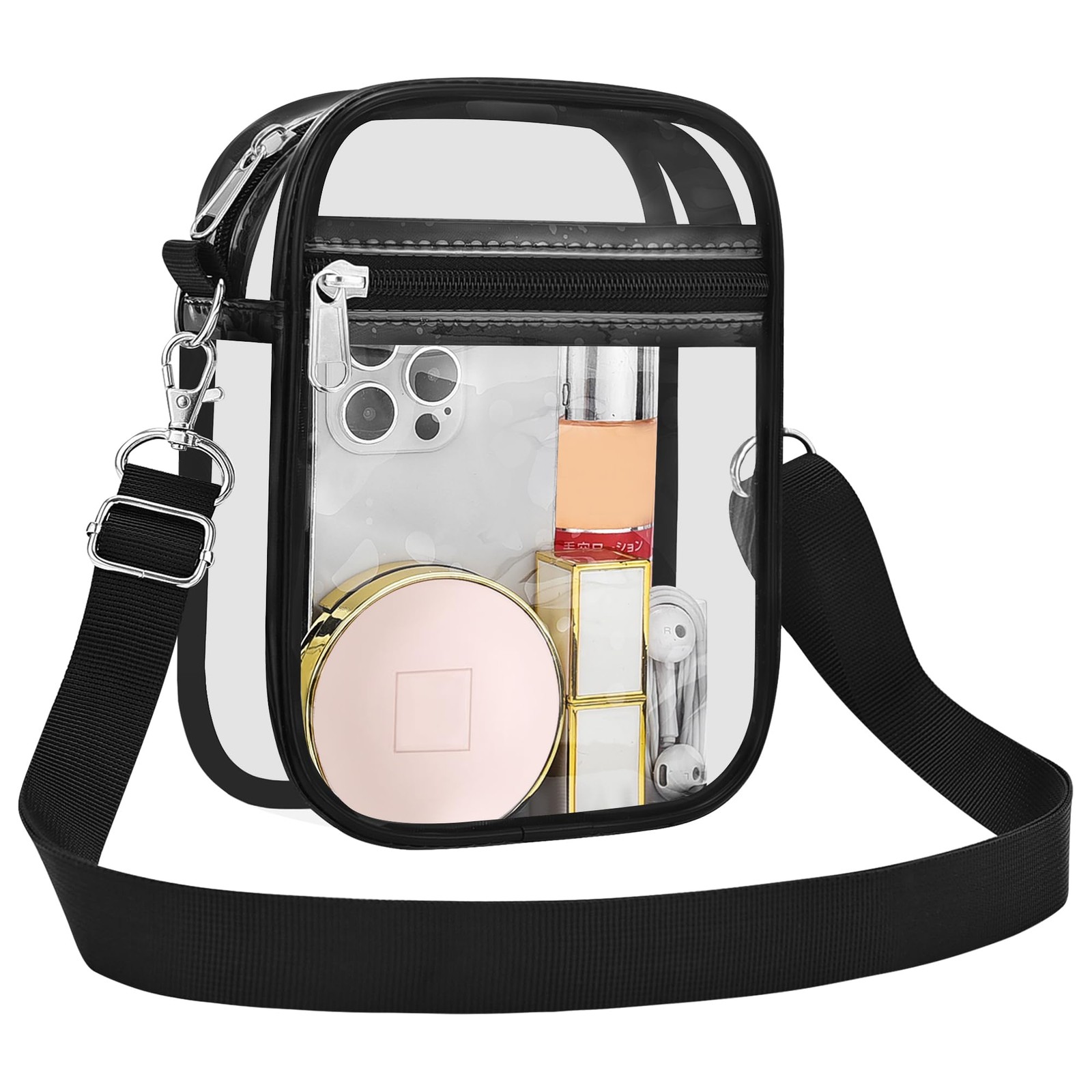Clear Purse for Stadium Events Transparent Messenger Bag