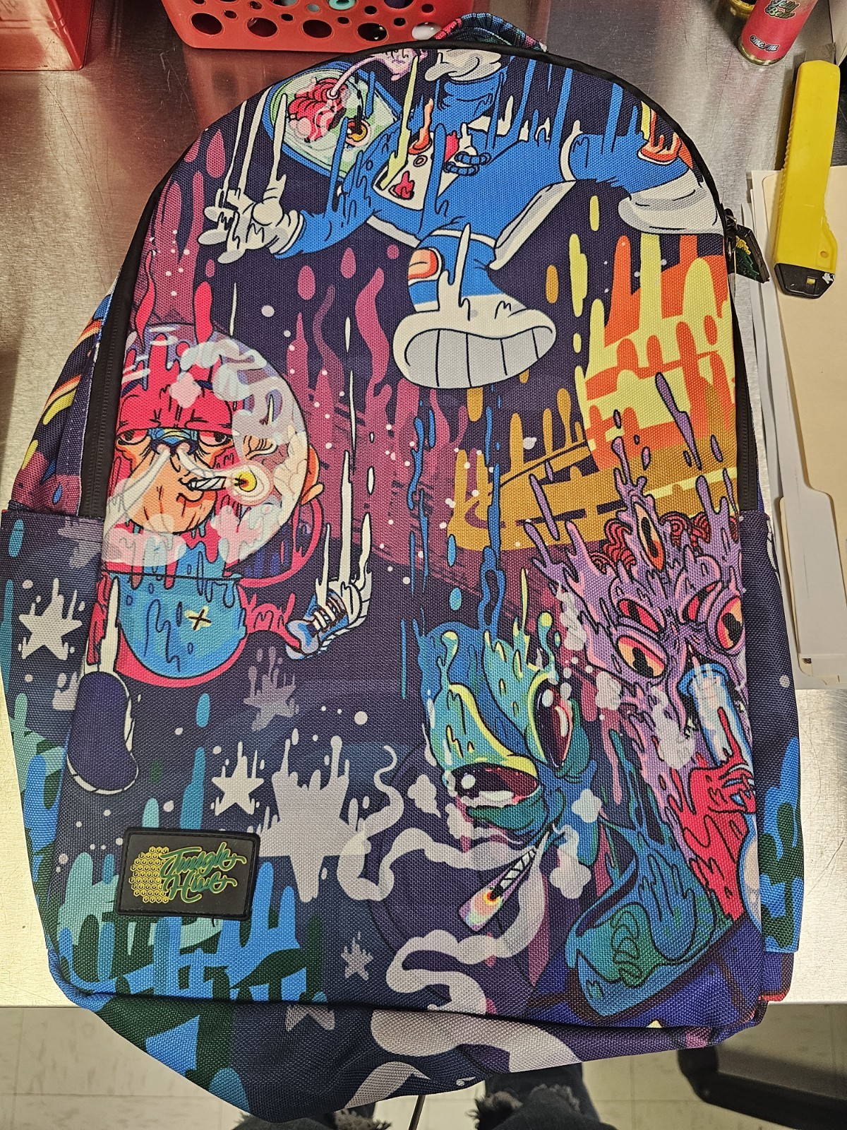 NEW JUNGLE HIVE Smell Proof Backpack – Stoner Art Design