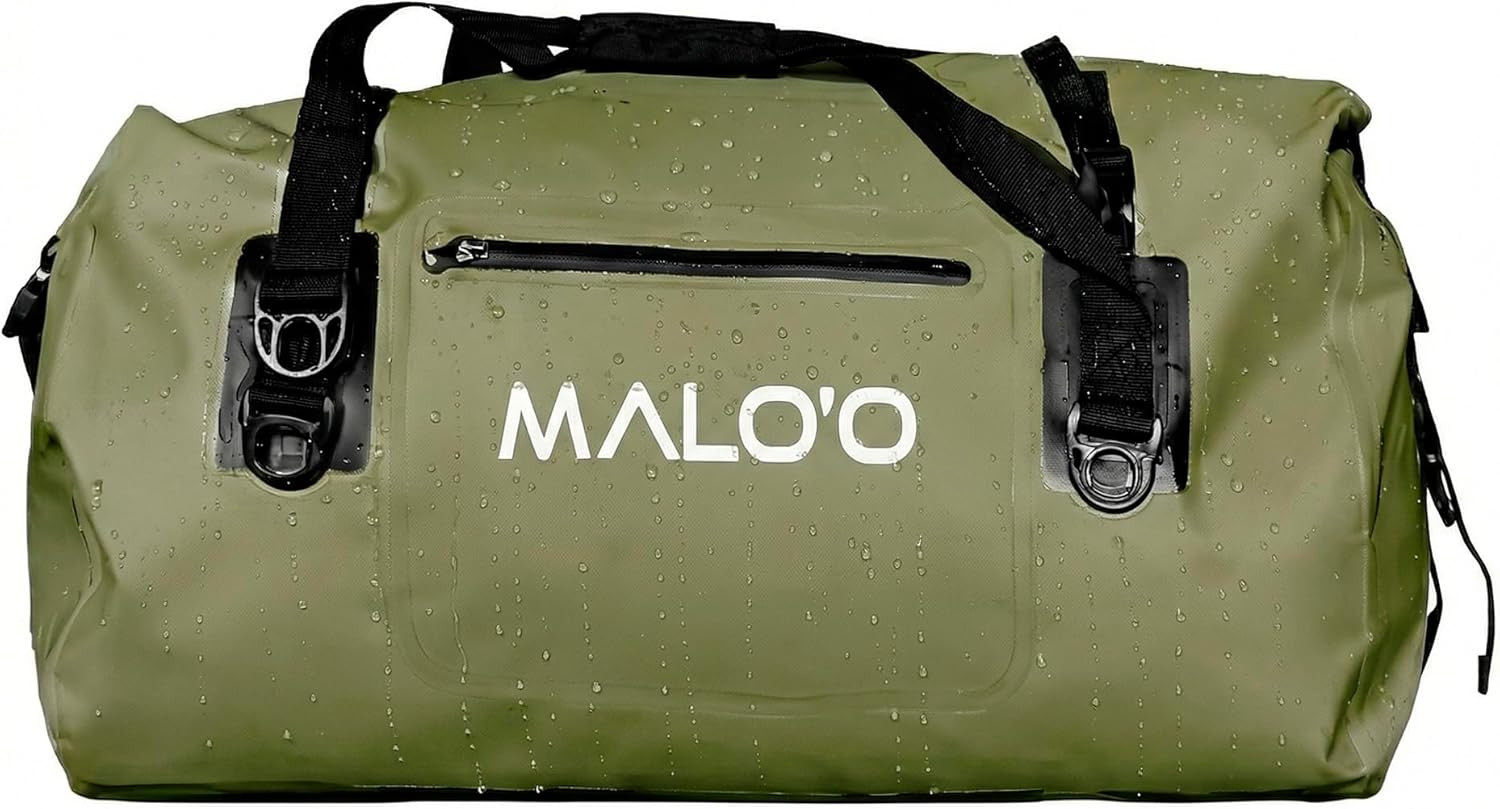 Malo’O Waterproof Dry Duffel, Heavy-Duty Roll Top Waterproof Gear Bag with Shoul