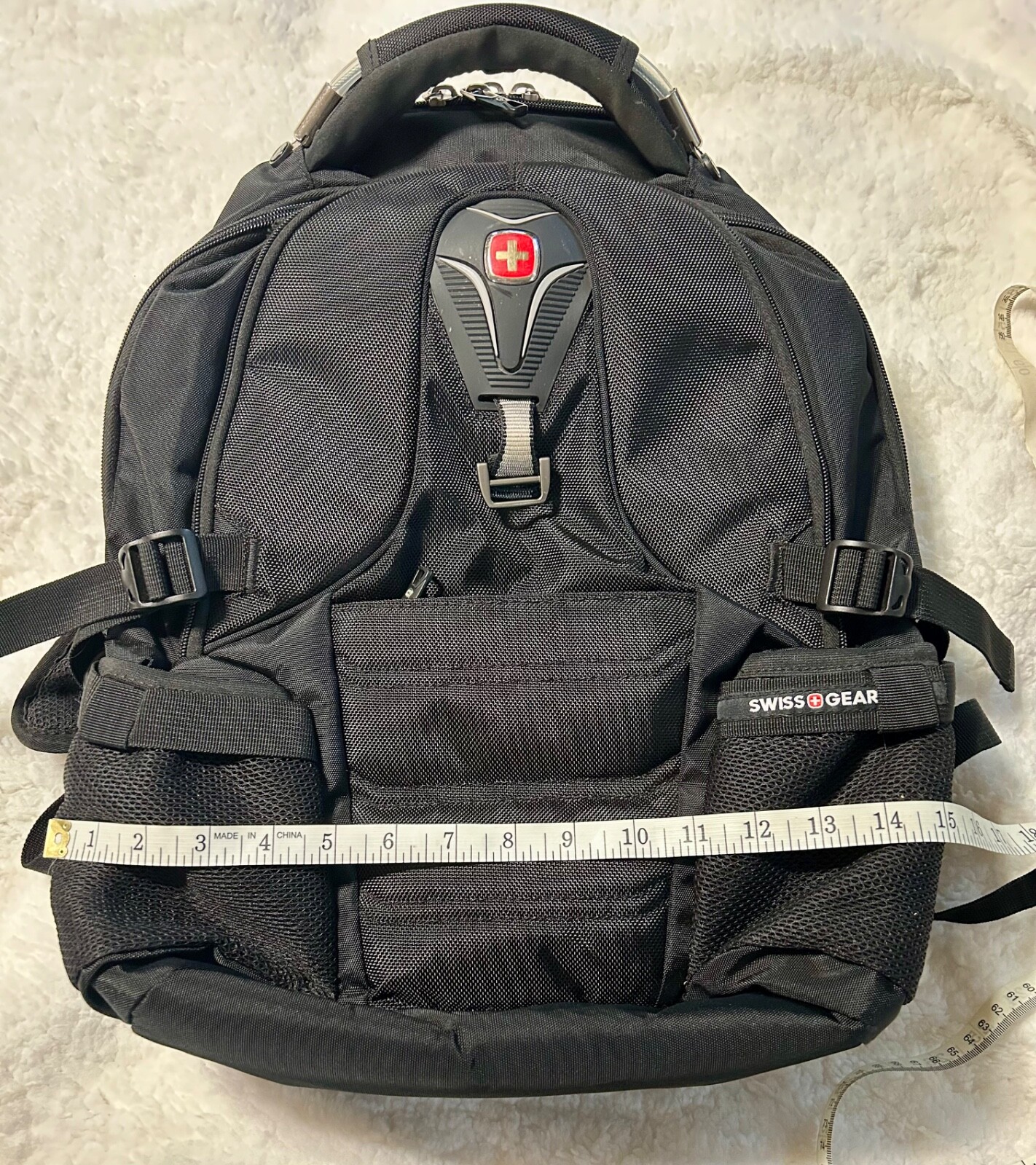 Swiss Gear Airflow ScanSmart Backpack Black Travel Laptop Bag EUC
