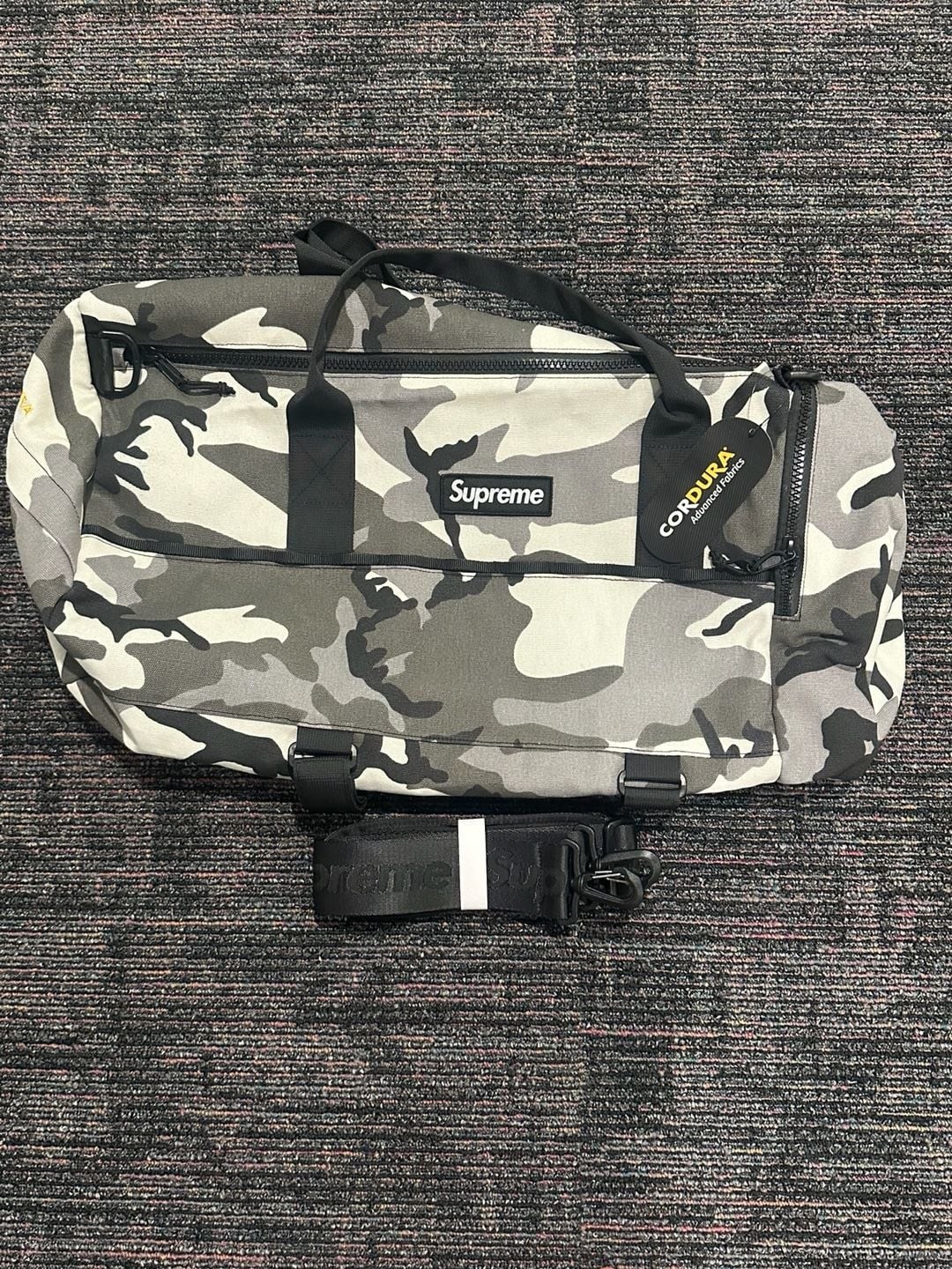 Supreme SS25 Cordura Duffle Bag Snow Camo