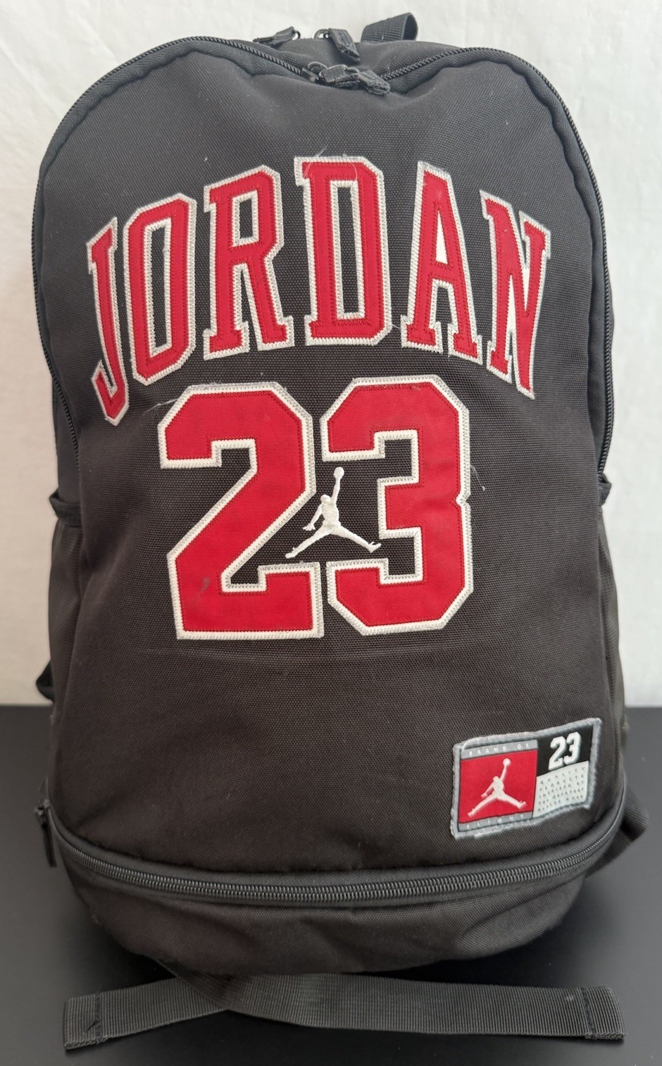 Nike Air Jordan Jersey Backpack #23 Black Adjustable Straps Laptop ￼