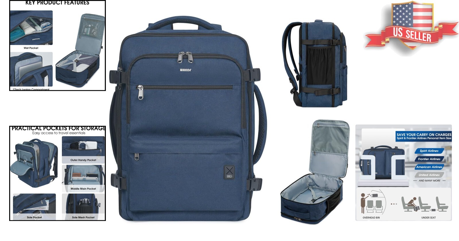 Versatile 17 Inch Laptop Backpack for Travel – Wet Pocket & Anti-Theft Design