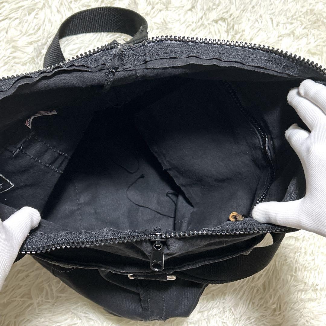 KCP Key stone Canvas Shoulder Bag Black Used 13x16x8 inches