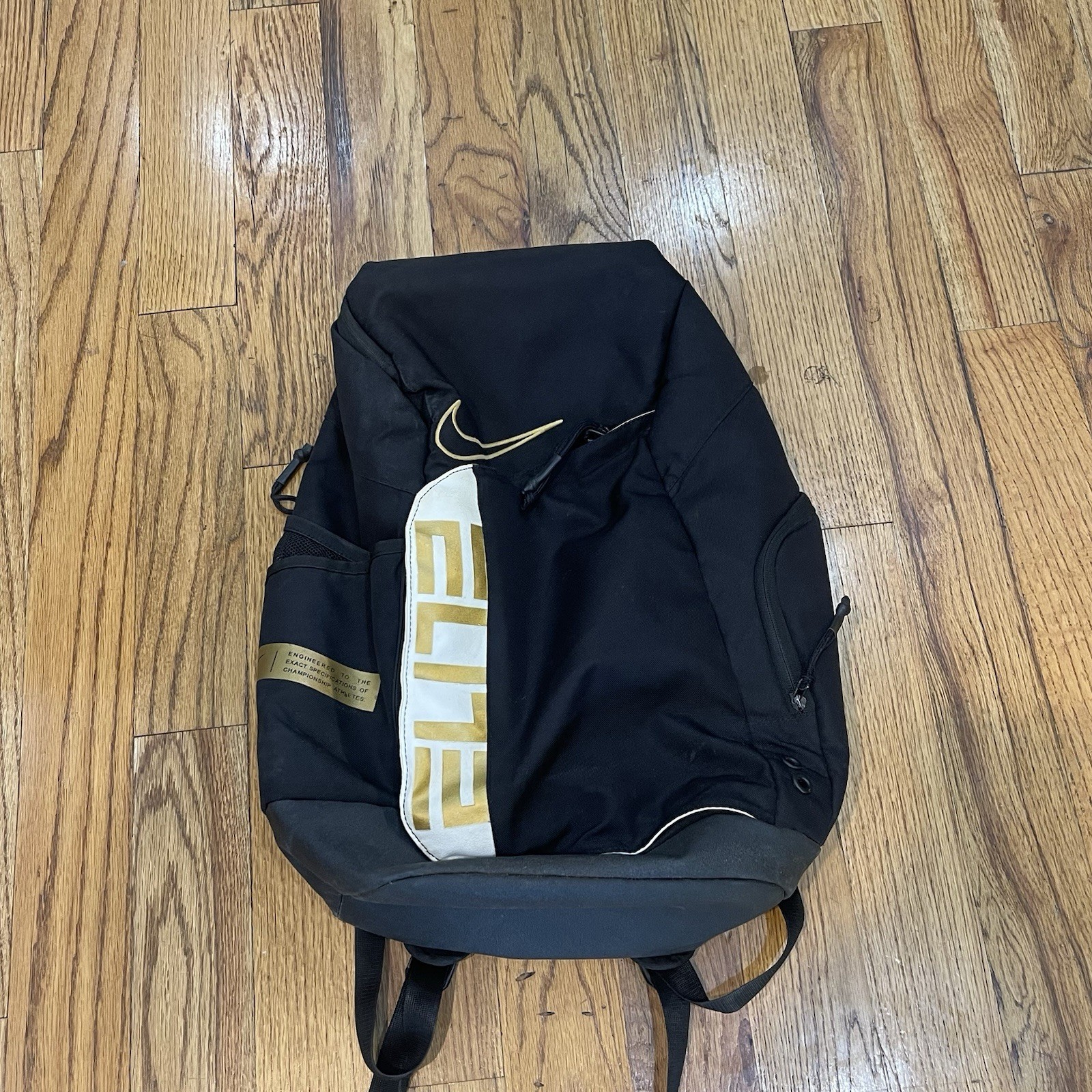 Nike Hoops Elite Pro Basketball Backpack Black/White/Gold Basketball BA6164 32L