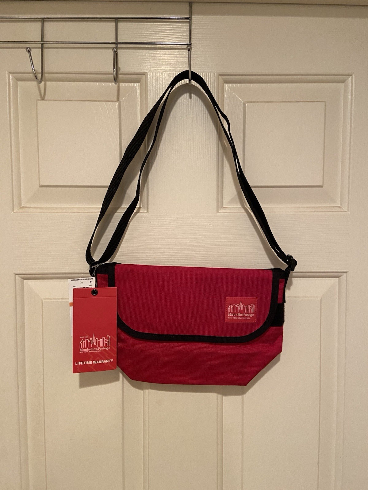 Manhattan Portage Nylon Messenger Bag Crossbody Red 11.5” Wide X 7.5” Tall NWT
