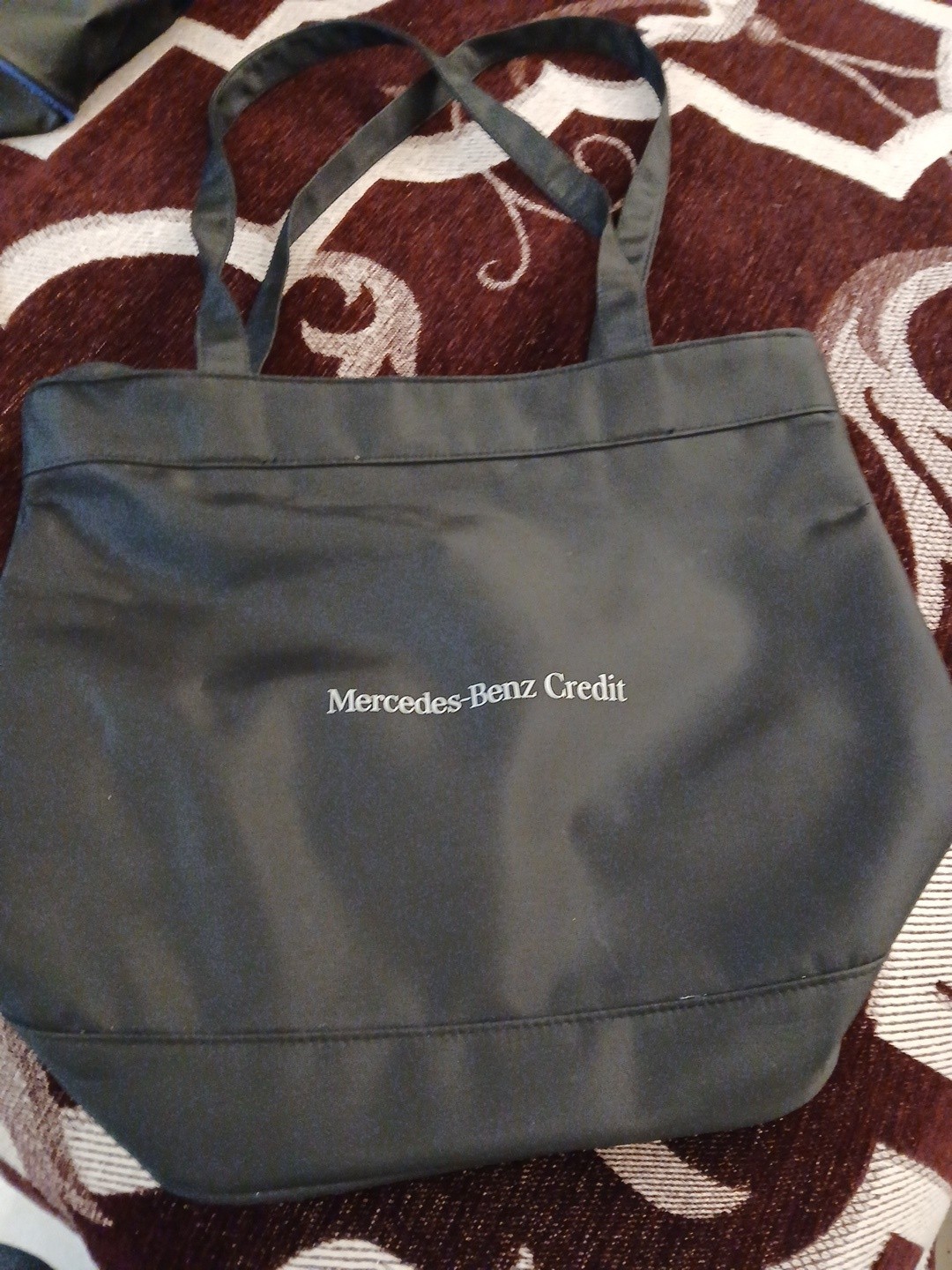 Mercedes Benz Credit Gemline Black Zippered Tote Bag Licensed by Mercedes