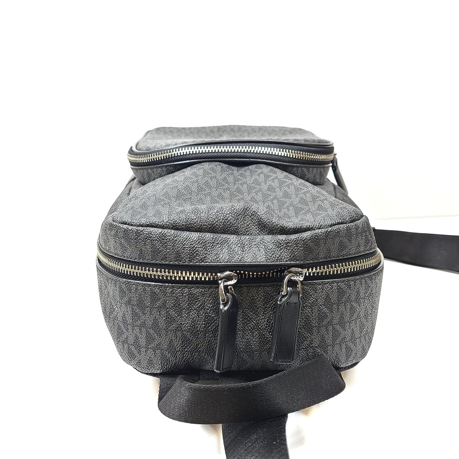 Michael Kors Cooper Logo Sling Pack Backpack Signature-Print Coated Canvas Black
