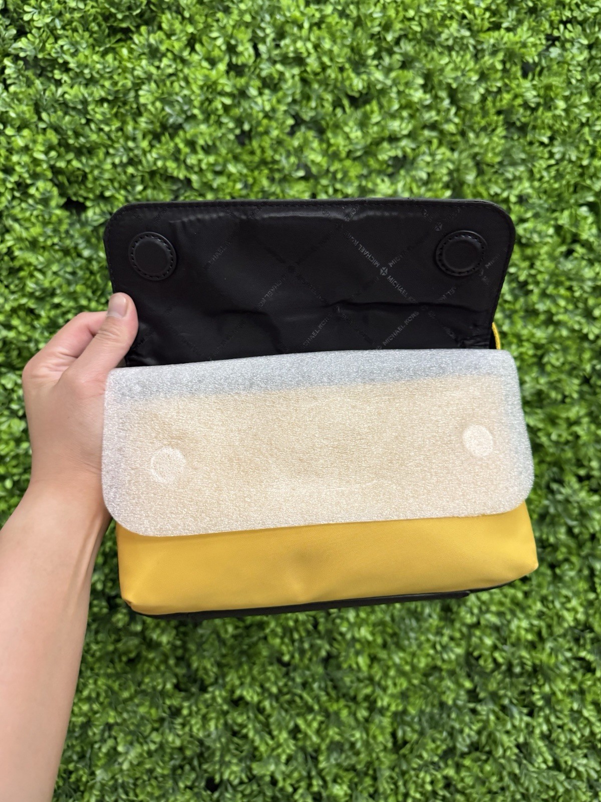 Michael Kors Lautner Medium Nylon Camera Crossbody Bag Honey