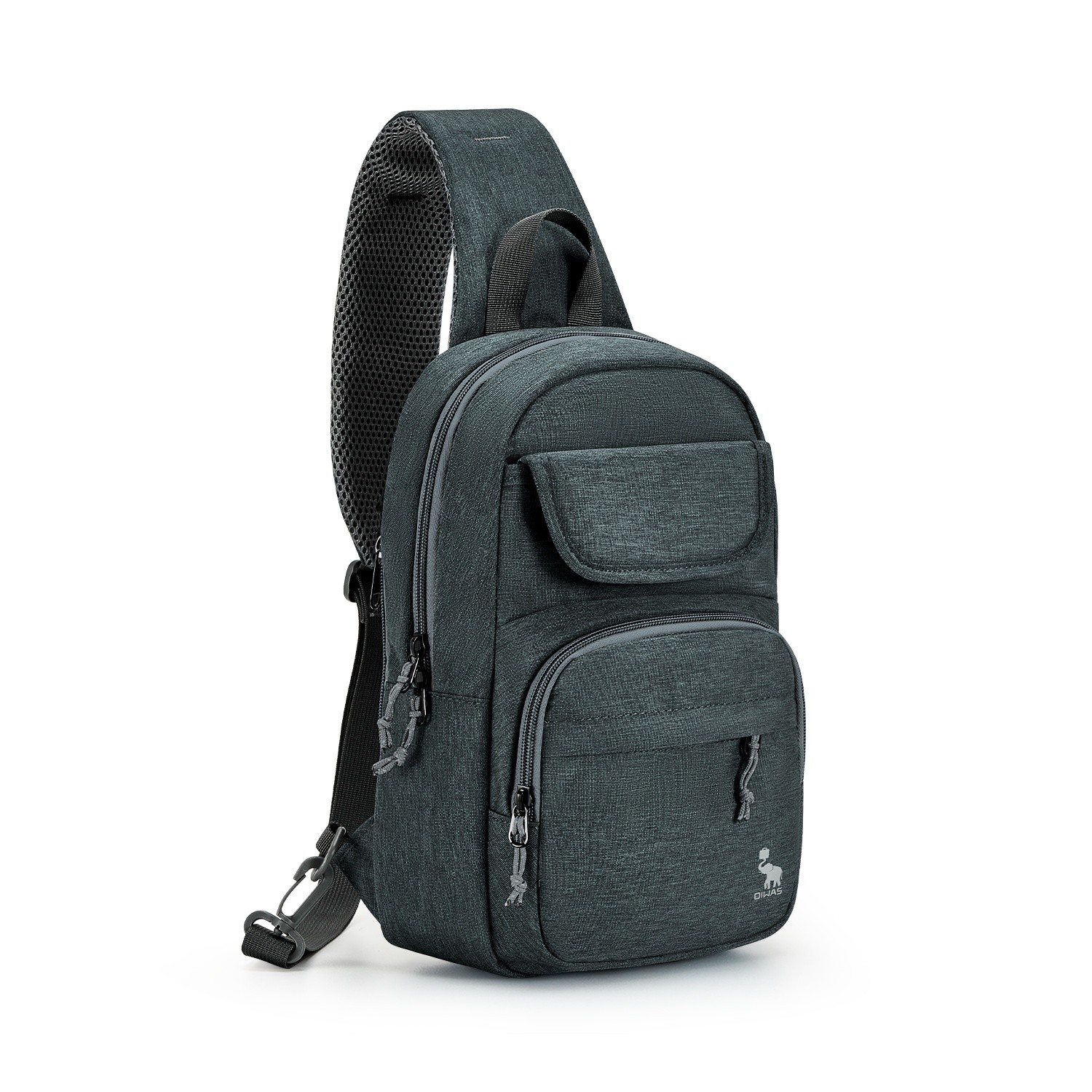 OIWAS Sling Crossbody Bag Casual Shoulder Bag Women Men’s Travel Chest Pack Gray